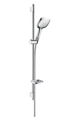 hansgrohe Raindance Select E Brauseset 150 3jet mit Brausestange 90 cm und Seifenschale, Chrom