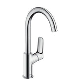 hansgrohe Logis Einhebel-Waschtischmischer 210 mit Schwenkauslauf und Zugstangen-Ablaufgarnitur, Chrom