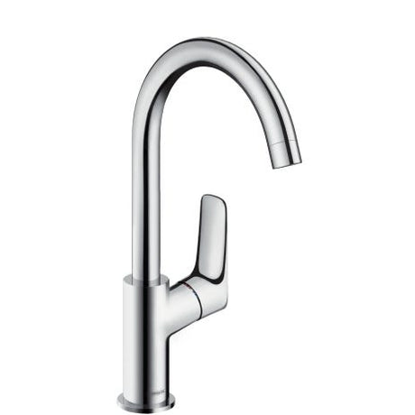 hansgrohe Logis Einhebel-Waschtischmischer 210 mit Schwenkauslauf und Zugstangen-Ablaufgarnitur, Chrom