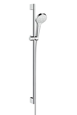 hansgrohe Croma Select S Brauseset 110 Multi mit Brausestange 90 cm, Weiß/Chrom
