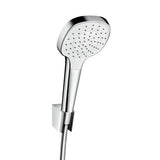 hansgrohe Croma Select E Brausehalterset 110 1jet mit Brauseschlauch 125 cm, Weiß/Chrom