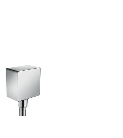 hansgrohe FixFit Wandanschluss Square mit Rückflussverhinderer, Chrom