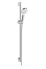 hansgrohe Crometta Brauseset 100 Vario mit Brausestange 90 cm, Weiß/Chrom