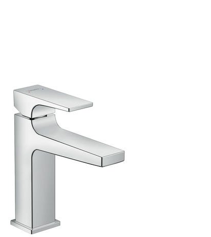 hansgrohe Metropol Einhebel-Waschtischmischer 110 mit Hebelgriff und Push-Open Ablaufgarnitur, Chrom