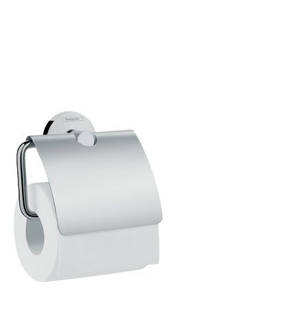 hansgrohe Logis Universal Toilettenpapierhalter mit Deckel, Chrom
