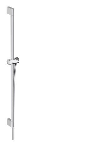 hansgrohe Unica Brausestange Pulsify S 90 cm mit Push Handbrausehalter und Isiflex Brauseschlauch 160 cm, Chrom