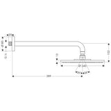 hansgrohe Raindance S Kopfbrause 240 1jet mit Brausearm, Chrom