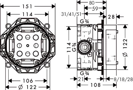 hansgrohe iBox universal Grundkörper