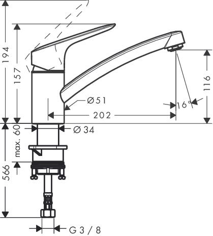 hansgrohe Logis M31 Einhebel-Küchenmischer