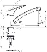 hansgrohe Logis M31 Einhebel-Küchenmischer