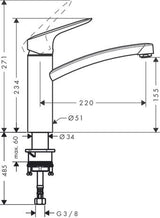 hansgrohe Logis M31 Einhebel-Küchenmischer 160, 1jet, Chrom