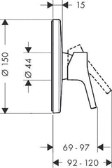 hansgrohe Brausenmischer Unterputz Talis S Fertigset chrom