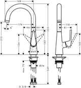 hansgrohe Talis M51 Einhebel-Küchenmischer 220, 1jet, Chrom