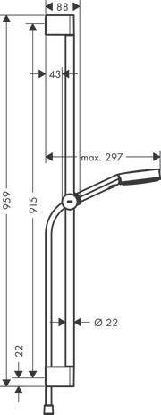 hansgrohe Pulsify Select S Brauseset 105 3jet Relaxation mit Brausestange rund