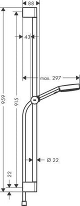 hansgrohe Pulsify Select S Brauseset 105 3jet Relaxation mit Brausestange rund