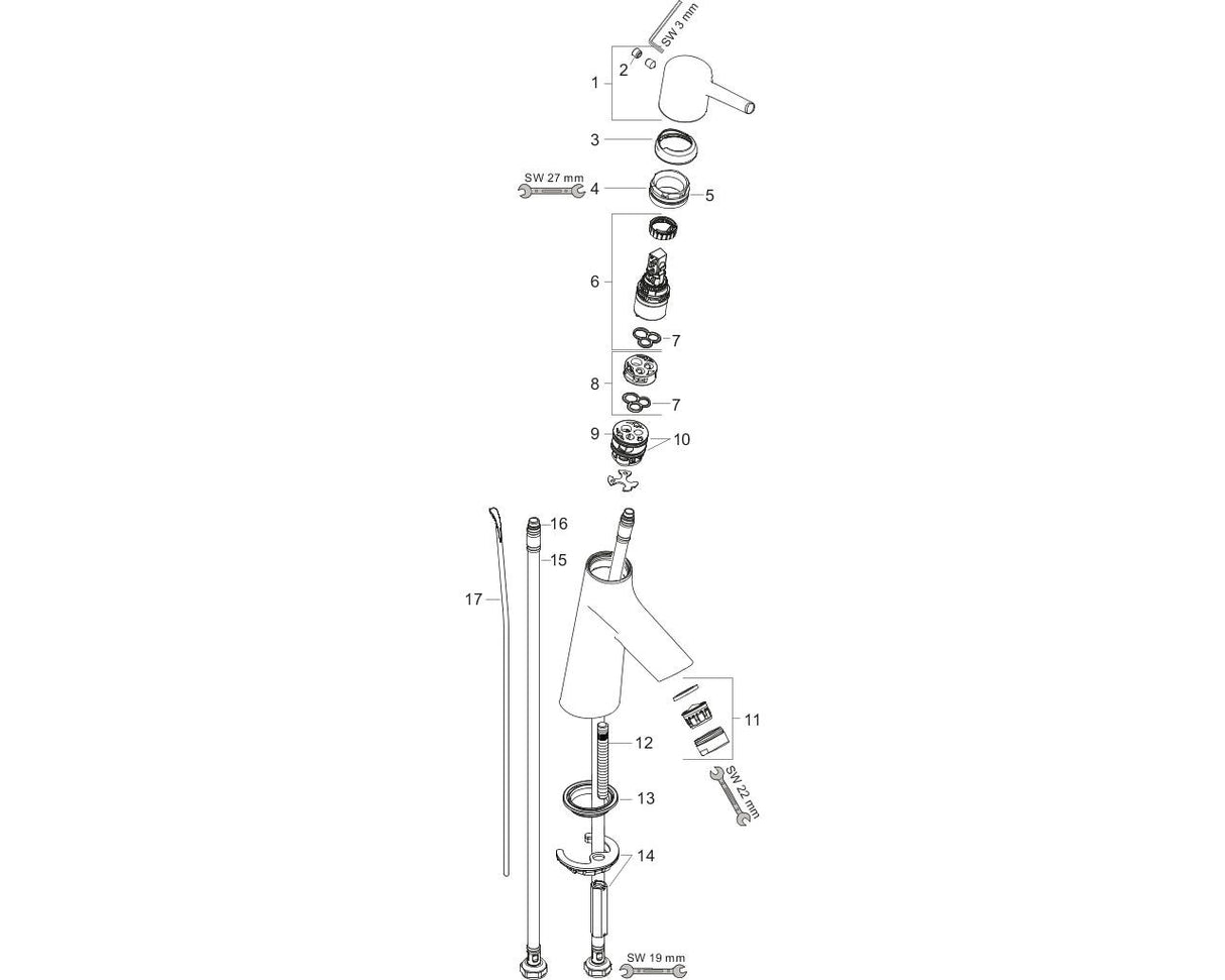 hansgrohe Talis S Einhebel-Waschtischmischer 80 mit Zugstangen-Ablaufgarnitur, Chrom