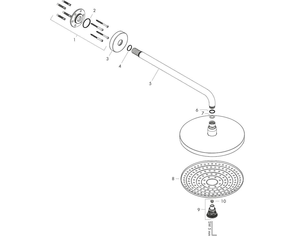 hansgrohe Raindance Select S Kopfbrause 240 2jet mit Brausearm