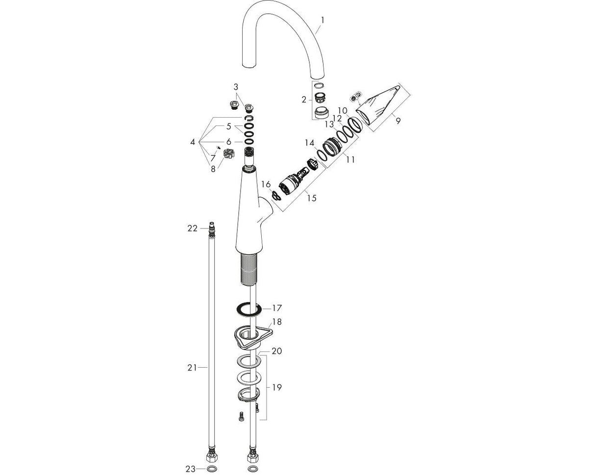 hansgrohe Talis M51 Einhebel-Küchenmischer 220, 1jet, Chrom