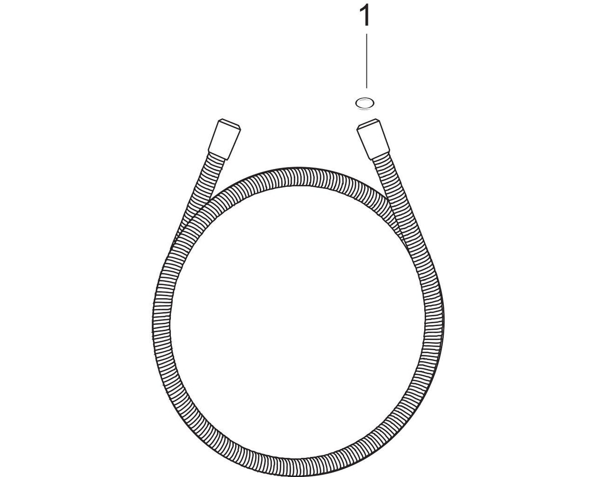 hansgrohe Sensoflex Metallbrauseschlauch, Chrom, mit beidseitig konischer Mutter, G ½ Anschluss