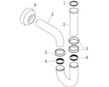 hansgrohe Röhrensiphon Standardmodell, Chrom
