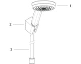 hansgrohe Croma 100 Brausehalterset Vario mit Brauseschlauch 125 cm, Chrom