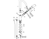 hansgrohe Logis Einhebel-Waschtischmischer 210 mit Schwenkauslauf und Zugstangen-Ablaufgarnitur, Chrom