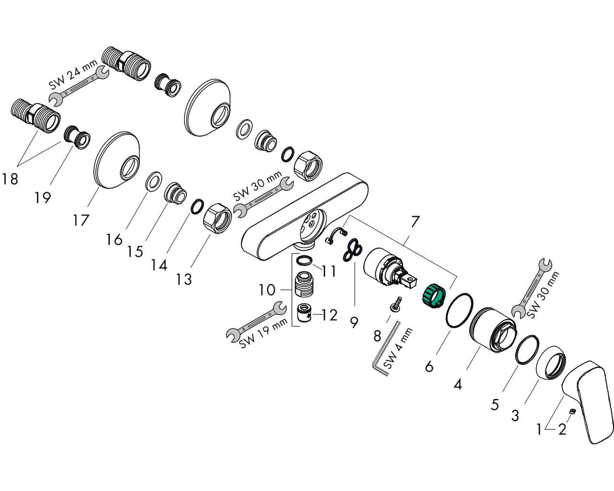 hansgrohe Logis Einhebel-Brausemischer Aufputz, Chrom