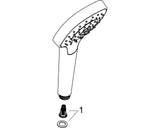 hansgrohe Croma S Handbrause 110 1jet, Weiß/Chrom