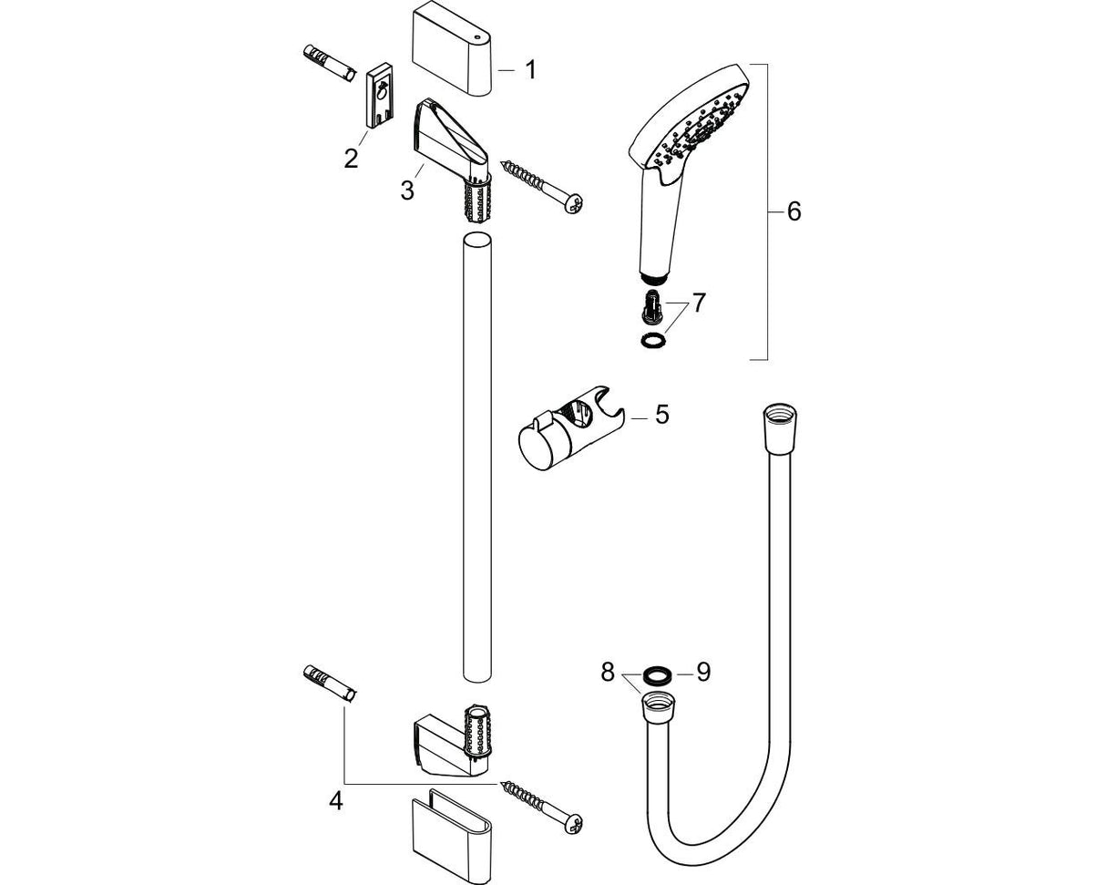 hansgrohe Croma Select E Brauseset 110 Multi mit Brausestange 90 cm, Weiß/Chrom
