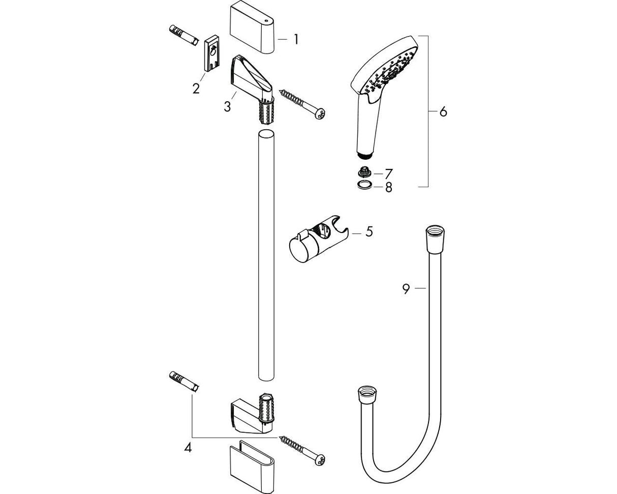 hansgrohe Croma Select S Brauseset 110 Vario mit Brausestange 90 cm, Weiß/Chrom
