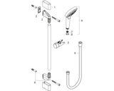 hansgrohe Croma Select S Brauseset 110 Vario mit Brausestange 90 cm, Weiß/Chrom