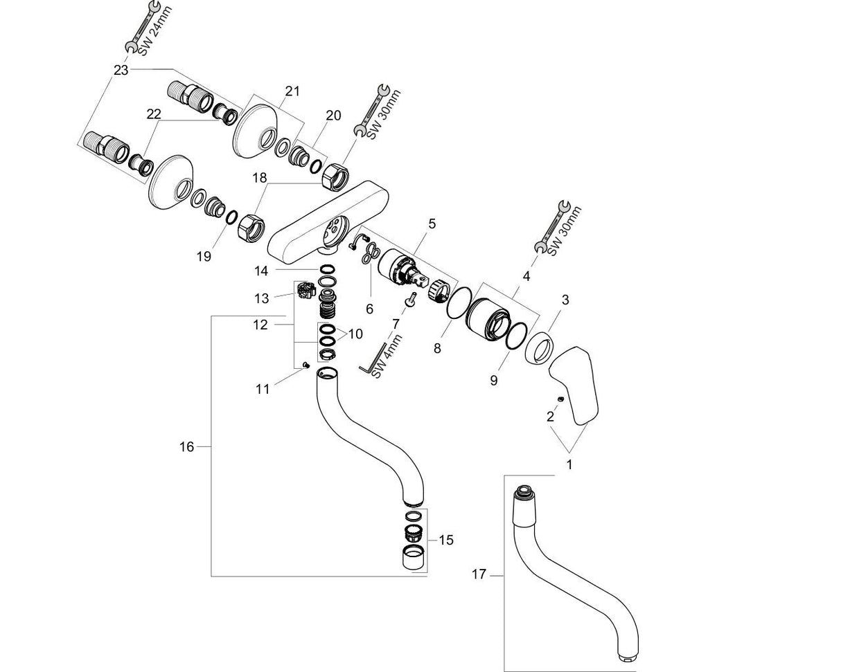 hansgrohe Logis M31 Einhebel-Küchenmischer, Wandmontage Lowspout, 1jet, Chrom