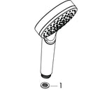 hansgrohe Crometta Handbrause 100 1jet EcoSmart+, Weiß/Chrom