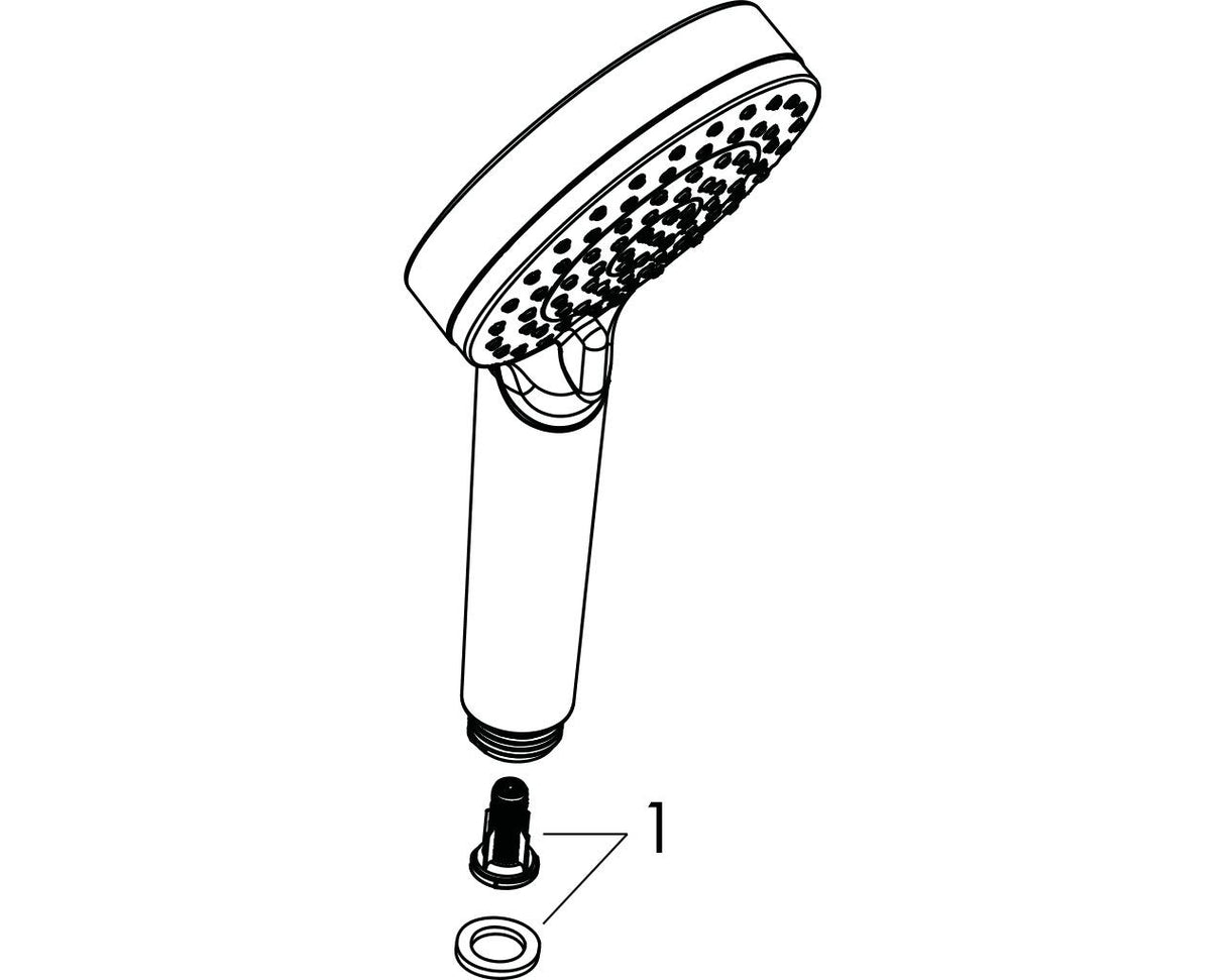 hansgrohe Crometta Handbrause 100 Vario, Weiß/Chrom