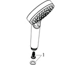 hansgrohe Crometta Handbrause 100 Vario, Weiß/Chrom