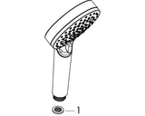 hansgrohe Crometta Handbrause 100 1jet EcoSmart+, Weiß/Chrom