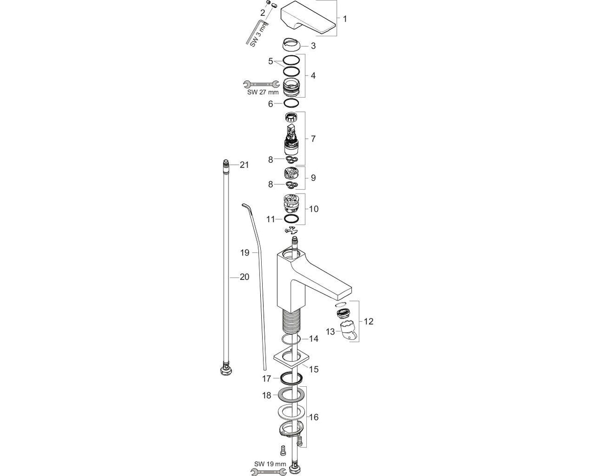 hansgrohe Metropol Einhebel-Waschtischmischer 110 mit Hebelgriff und Zugstangen-Ablaufgarnitur, Chrom