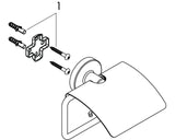 hansgrohe Logis Universal Toilettenpapierhalter mit Deckel, Chrom