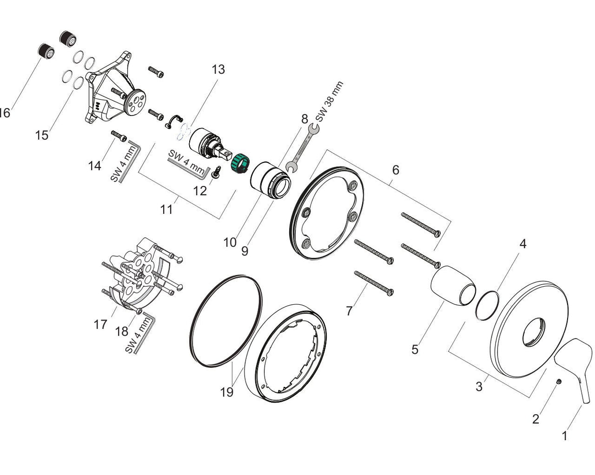 hansgrohe Brausenmischer Unterputz Talis S Fertigset chrom