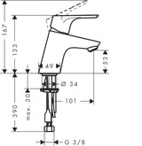 hansgrohe Focus Einhebel-Waschtischmischer 70 ohne Ablaufgarnitur, Chrom