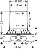 AXOR Grundkörper für Armaturen bodenstehend