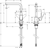 hansgrohe Focus M41 Einhebel-Küchenmischer 280, 1jet, Chrom