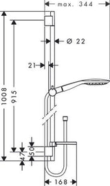 hansgrohe Raindance Select E Brauseset 150 3jet mit Brausestange 90 cm und Seifenschale, Chrom