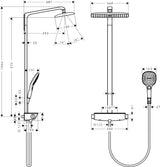hansgrohe Raindance E Showerpipe 360 1jet mit Thermostat