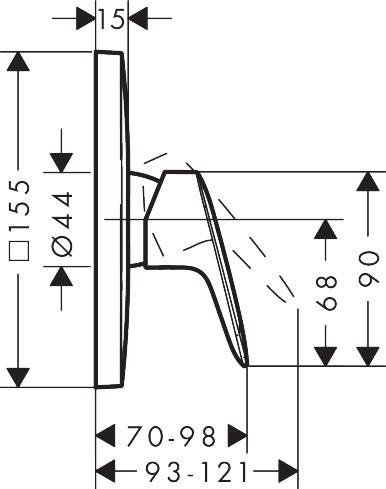 hansgrohe Logis Einhebel-Brausemischer Unterputz für iBox universal, Chrom