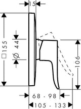 hansgrohe Brausenmischer Unterputz Metris Fertigset eckig chrom