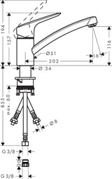 hansgrohe Logis M31 Einhebel-Küchenmischer