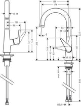 hansgrohe Talis M51 Einhebel-Küchenmischer 220, 1jet, Chrom