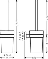 hansgrohe Logis Universal Toilettenbürstenhalter Wandmontage, Chrom