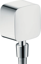 hansgrohe FixFit Wandanschluss mit Rückflussverhinderer und Kugelgelenk, Chrom